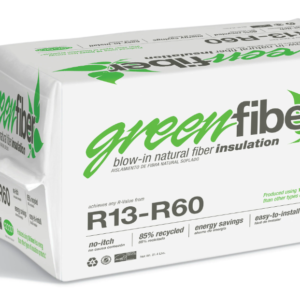 Greenfiber Low Dust blown-in cellulose insulation bag