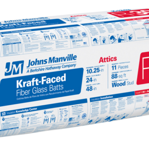 Johns Manville R-30 kraft-faced fiberglass batt insulation