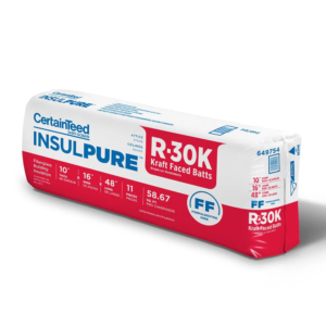 CertainTeed R-30 kraft-faced fiberglass batt insulation